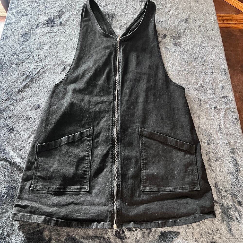 SO Black Midi Dress with Front Zip